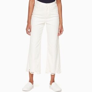 KATE SPADE PREPPY BROOME STREET CUTWORK DENIM ANKLE JEANS 26